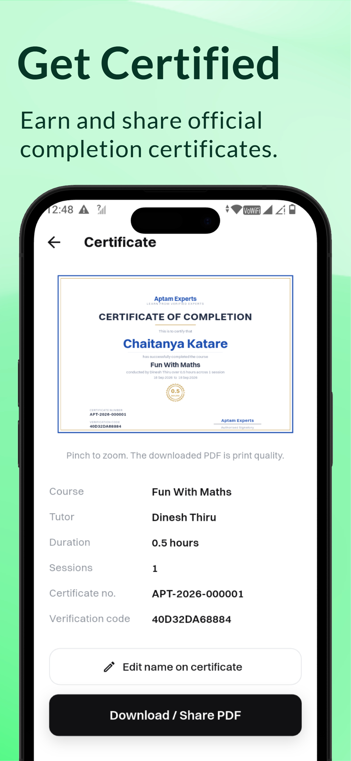 App screenshot